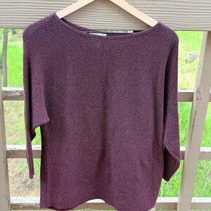 Vintage H&M Basic Boatneck Dolman Sleeve Burgundry Sweater